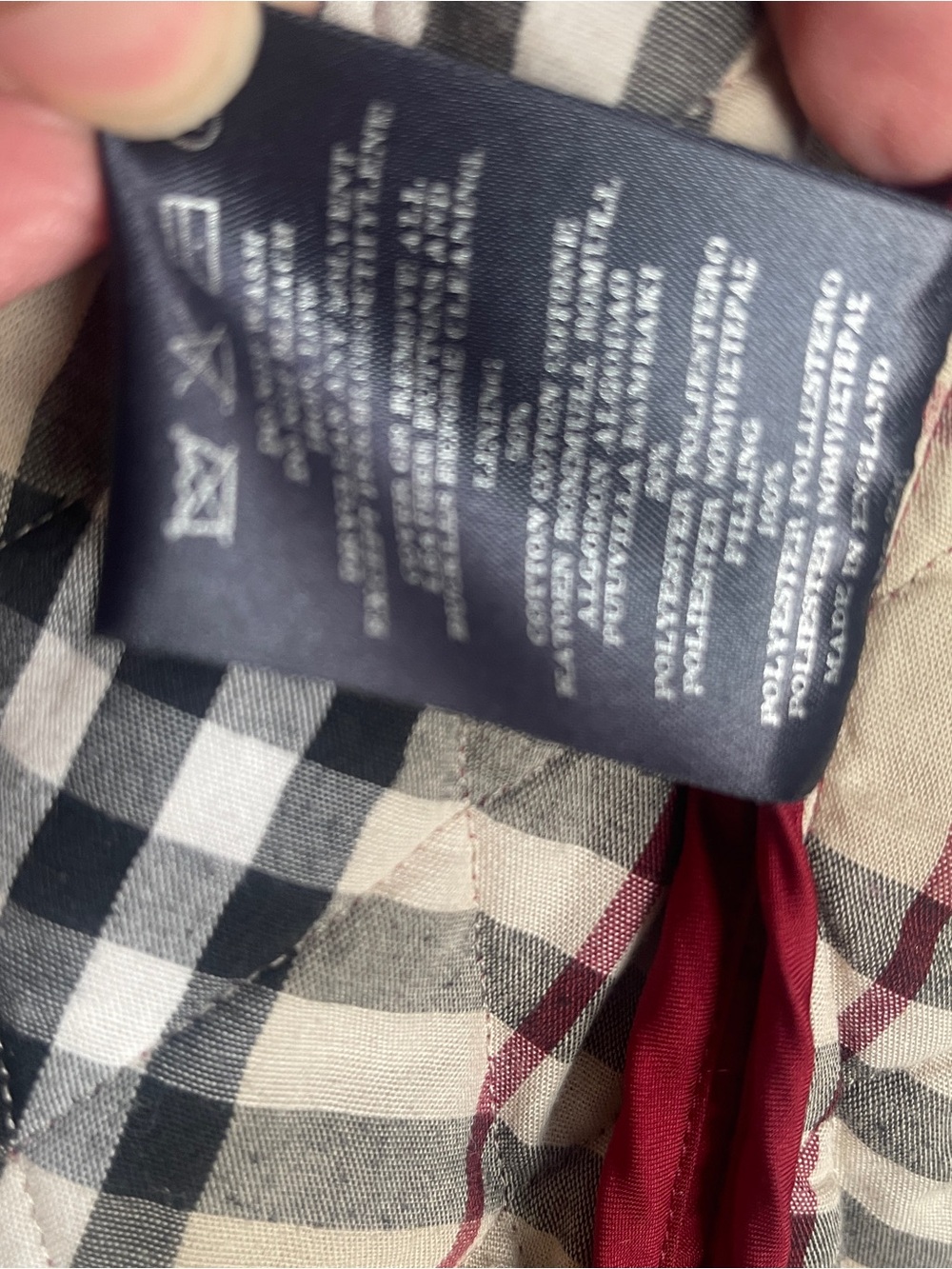 Burberry Quilted Red Puffer Jacket with Signature Plaid Trim - Picture 11 of 13